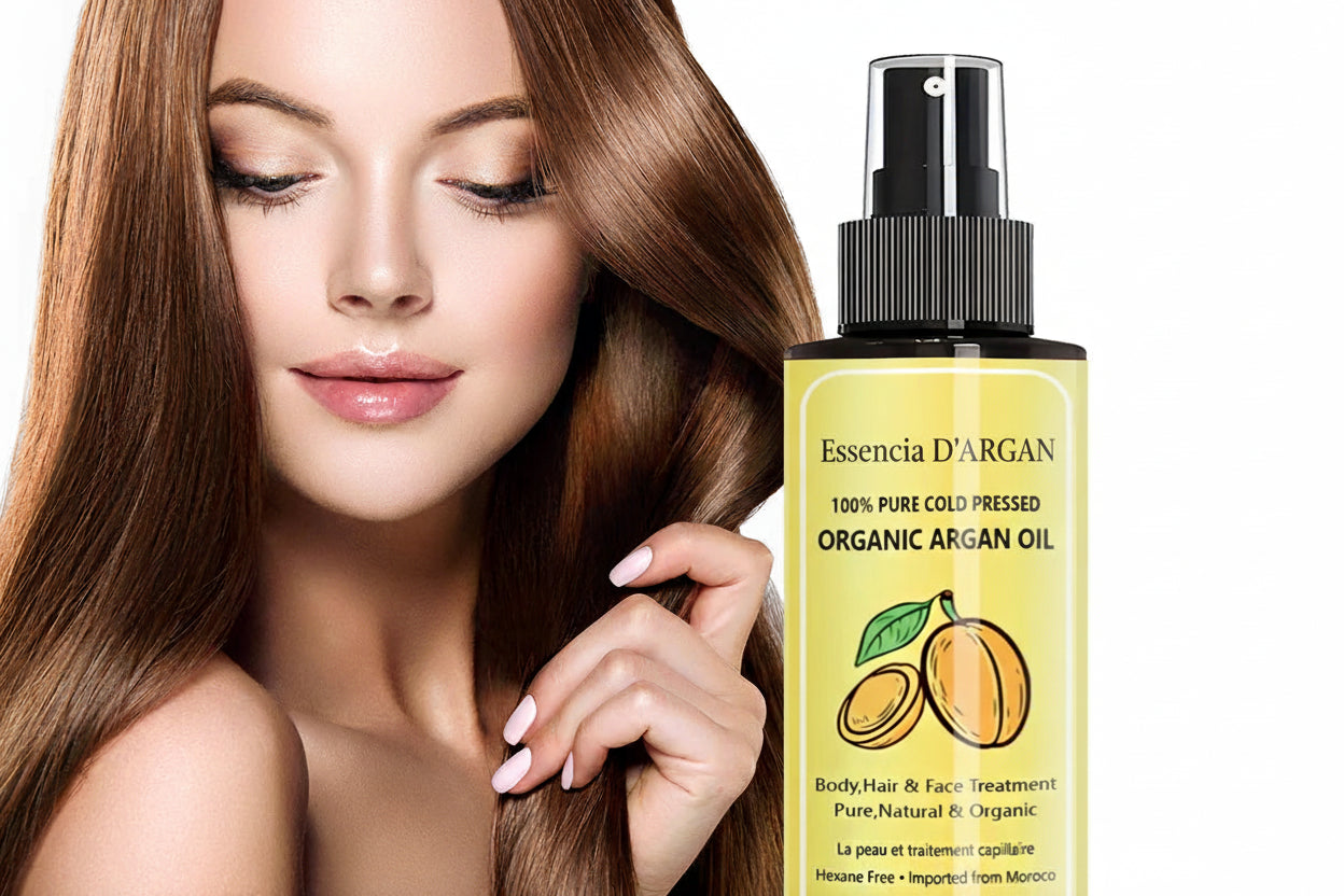 Aceite de argán orgánico 100 % puro prensado en frío. Para todo tipo de cabello, rostro y cuerpo, 100 ml