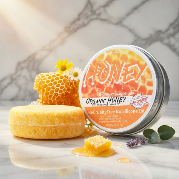 Champú Natural de Miel con Extractos Vegetales – Cabello Suave, Fresco y Sin Caspa