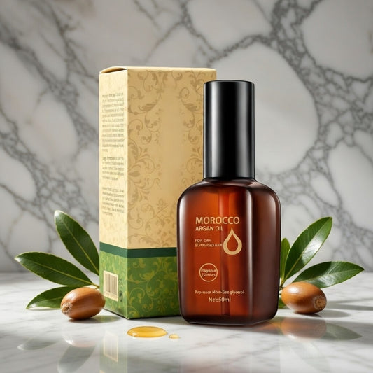 Aceite Capilar de Argán Leave-In – Nutrición, Brillo y Reparación Instantánea