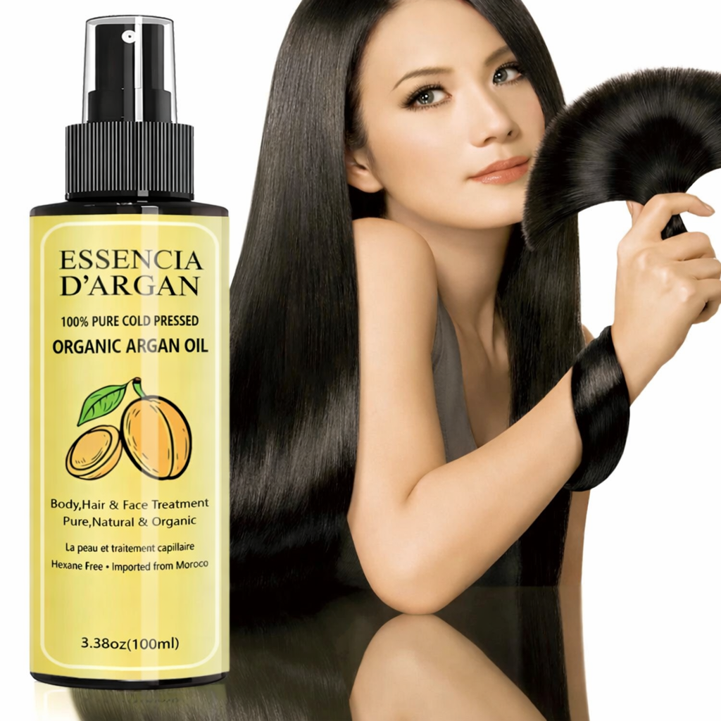 Aceite de argán orgánico 100 % puro prensado en frío. Para todo tipo de cabello, rostro y cuerpo, 100 ml