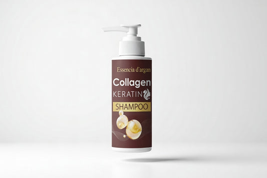 Xampú amb oli d'argan per a cabells secs. Brillantor suau i textura lleugera.